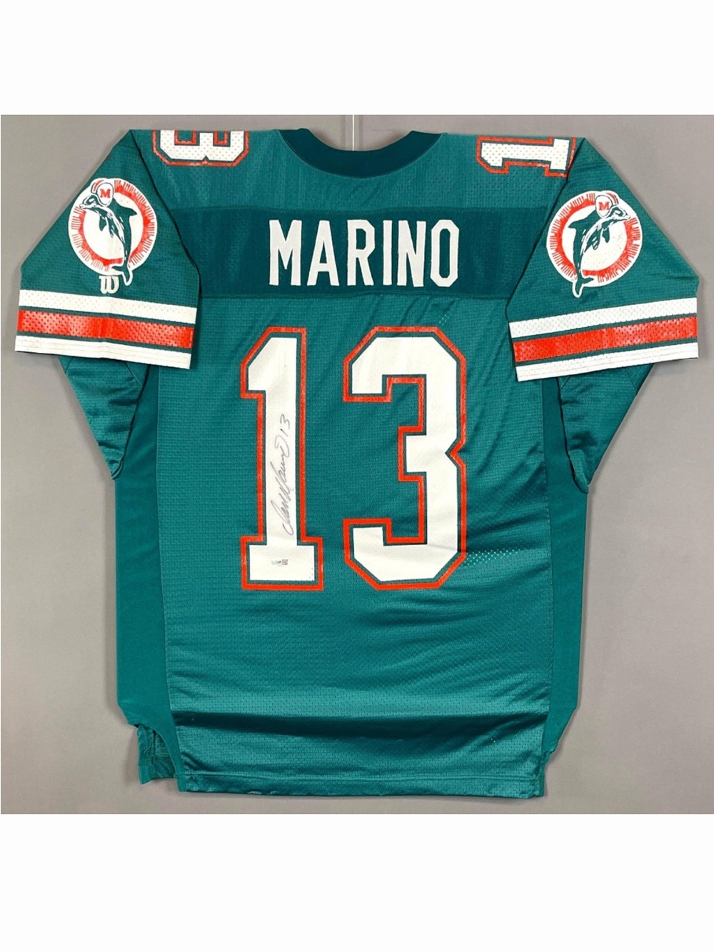 Dan Marino #13 Miami Dolphins Teal Football Jersey autograph comes me coa